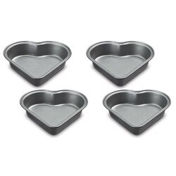 CMBM-4HRT1 4Pc Mini Heart Pan Set